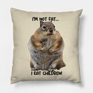 Child eating squirrel Pillow
