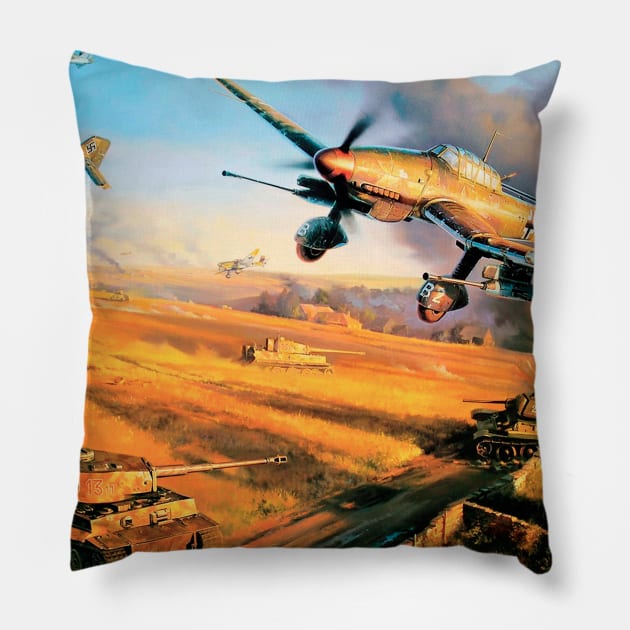 Tank Battle Pillow by Aircraft.Lover