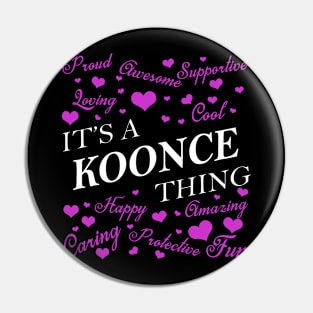 It's a KOONCE Thing Pin