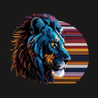 Watercolor Sunset Lion Vintage T-Shirt