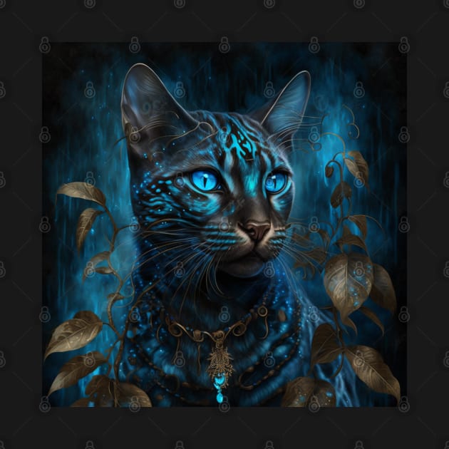 Blue Goddess Bengal Cat by Enchanted Reverie