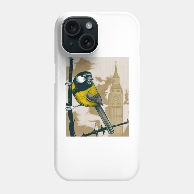 The gardens of Great Tit Phone Case by romulofq