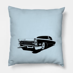 1967 Cadillac Coupe Deville - stylized monochrome Pillow