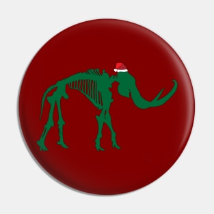 Mammoth Fossil with Santa Hat Pin