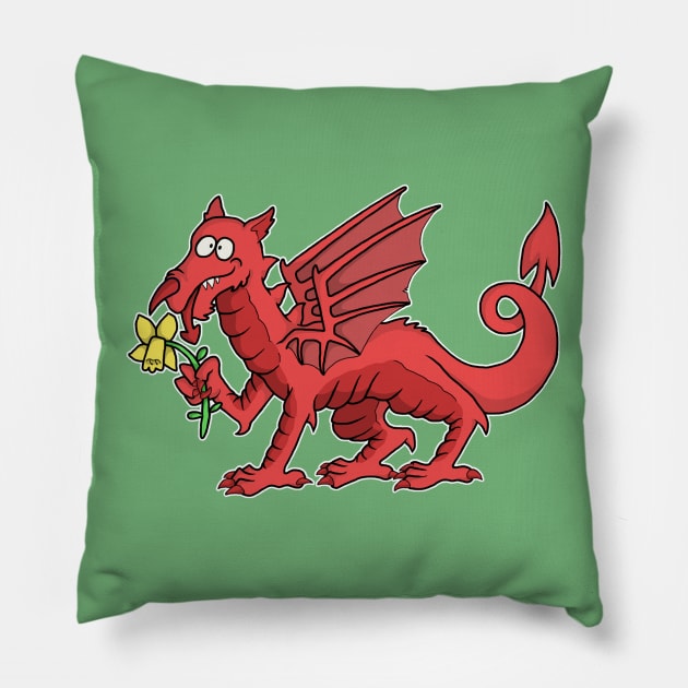 Welsh Dragon Pillow by Skarmaiden