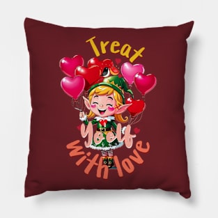 Cute Elves Costume For Kids Motivational Positive Love Words Pillow