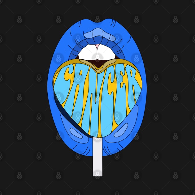 Cancer Zodiac Sign Lolipop by juliahealydesign