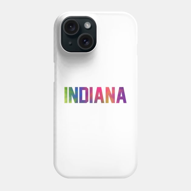 Indiana Tie Dye Jersey Letter Phone Case by maccm