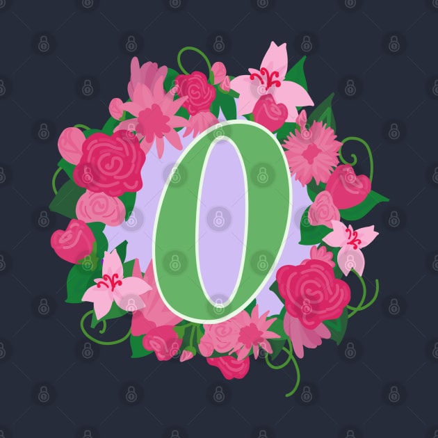 Monogram O, Personalized Floral Initial by Bunniyababa