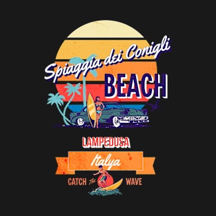 Spiaggia dei Conigli Beach Vintage-Style T-Shirt