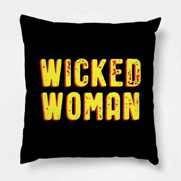 Wicked Woman pulp novel style Pillow by LittleBunnySunshine