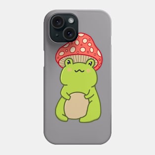 Cottagecore Mushroom Hat Frog Phone Case
