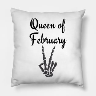 Queen of February Pillow