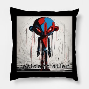 resident alien Pillow