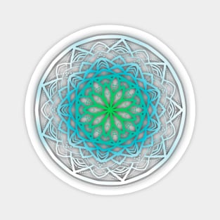 Icy & Green Mandala Magnet