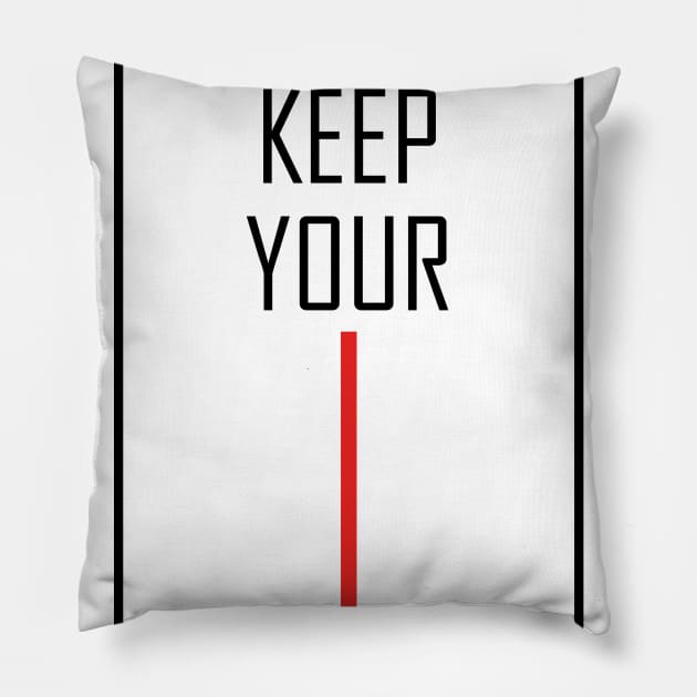 oops keep your distance Pillow by AzPro