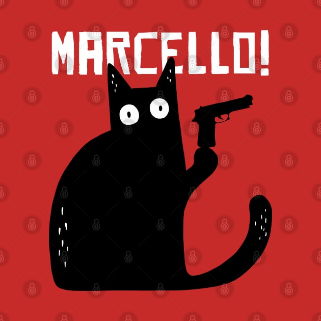 funny cat – Meowrio - mamma mia Marcello meme (red variant) by LiveForever