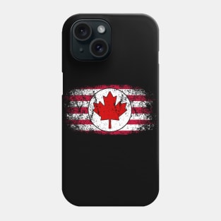 American / Canadian Flag - Vintage Distressed Phone Case