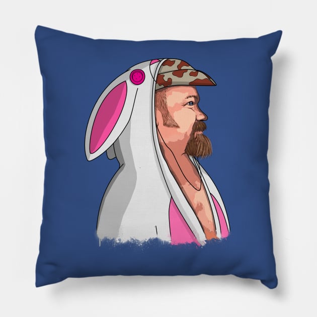 Sunrise at Robot Heart - the bunny Pillow by cityofpyramids