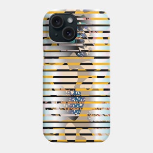 Colourful gradient unique flowers leopard stripes abstract modern 224 Pattern Phone Case