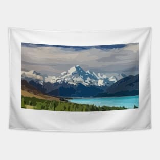 Mt Cook Digital Painting Tapestry