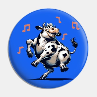 Crazy Dancing Cow Pin
