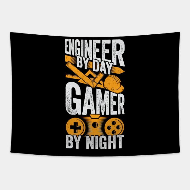 Engineer By Day Gamer By Night Tapestry by Dolde08