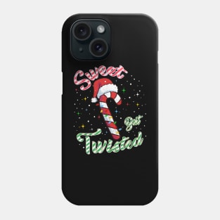 Sweet but Twisted Candy Cane Christmas Phone Case