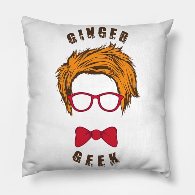 Ginger geek Pillow by Madeinthehighlands