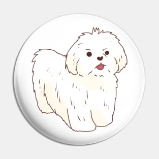 Cartoon Maltese Pin