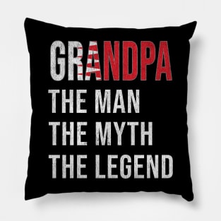 Grand Father Bahraini Grandpa The Man The Myth The Legend - Gift for Bahraini Dad With Roots From  Bahrain Pillow