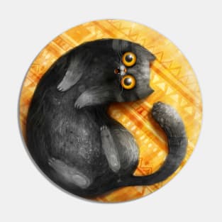 Adorable Black Cat 2 Pin