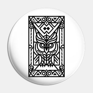 The Owl Lines (Black) Pin