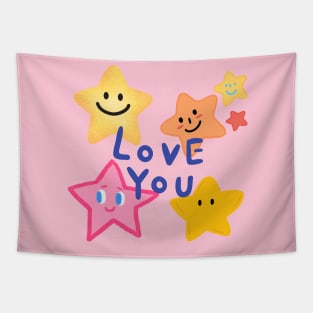 love you, star,smile Tapestry