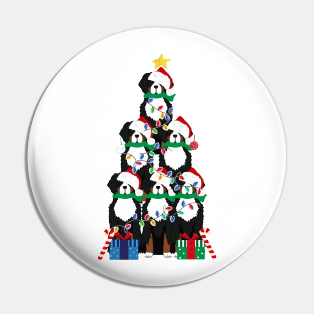 Bernese Mt Dog Puppy Christmas Tree Pin by emrdesigns