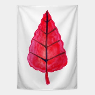 Watercolor Red Leaf Tapestry