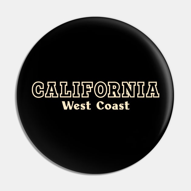 California - West Coast // Typography Design Pin by Trendsdk