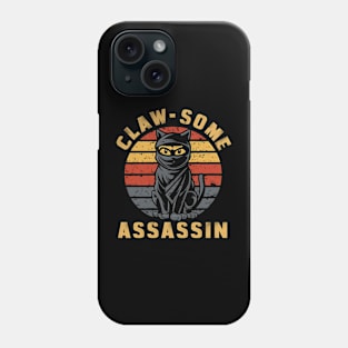 Claw-some assassin funny ninja pun Phone Case