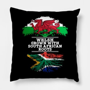 Welsh Grown With South African Roots - Gift for South African With Roots From South Africa Pillow