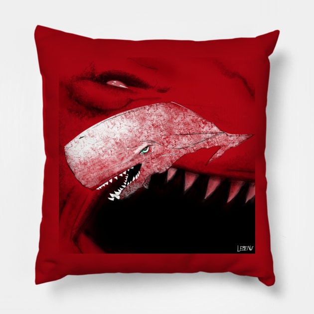 the invictus liviathan killer big whale ecopop Pillow by jorge_lebeau