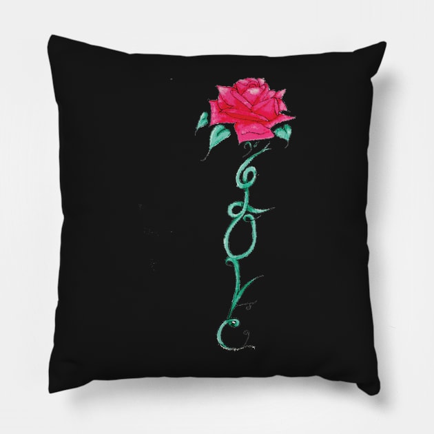 Rose Tattoo Pillow by alifefullofsweetthings