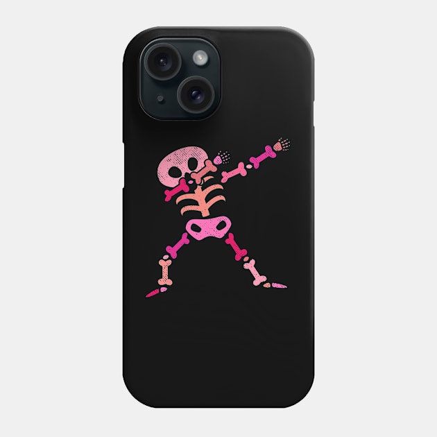 Dabbing Skeleton for Breast Cancer Awareness Phone Case by Etopix