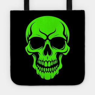 Neon Green Skull Tote