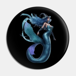 Mermaid Dark Fairy of the Merfolk Sea Pin