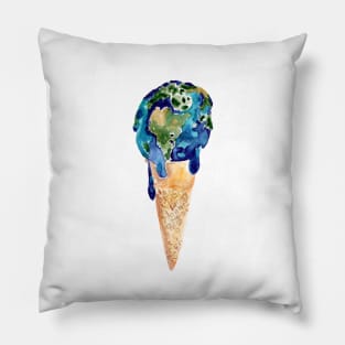 Summer is hot - the earth is melting Pillow