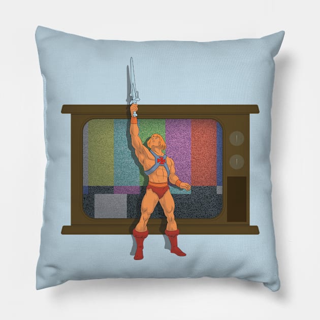 Saturday Mornings Used To Be So Cool Pillow by TommyArtDesign