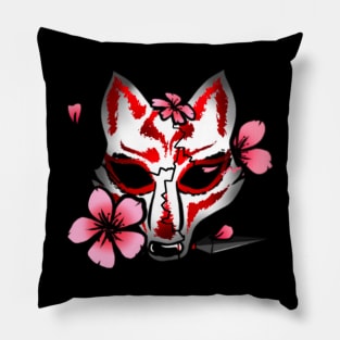 Shogunwolfe Kabuki mask Pillow