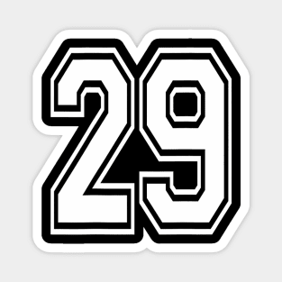 Number 29 Sports Player Number Magnet