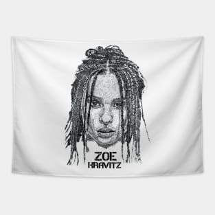 Zoe Kravitz Pencil arts Tapestry