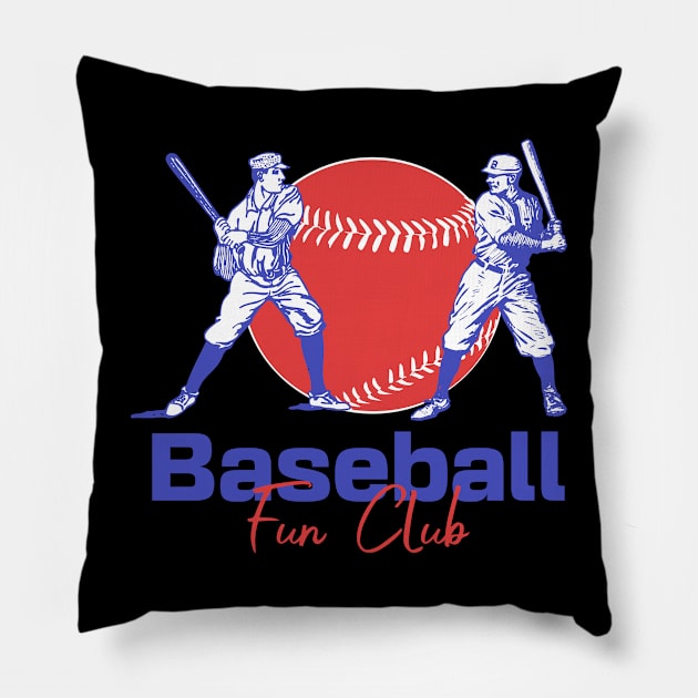 Baseball Fun Club Pillow by bombolini